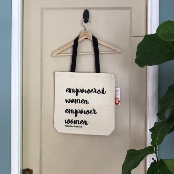 Handbags - NWT feminist quote tote bag